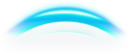 half circle decoration blue