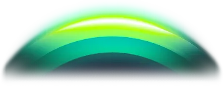 half circle decoration green dark