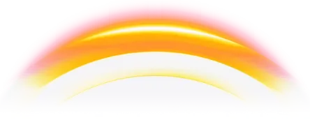 half circle decoration orange