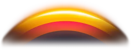 half circle decoration orange dark