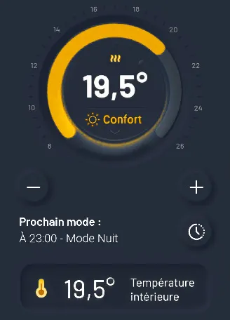 thermostat GUI black